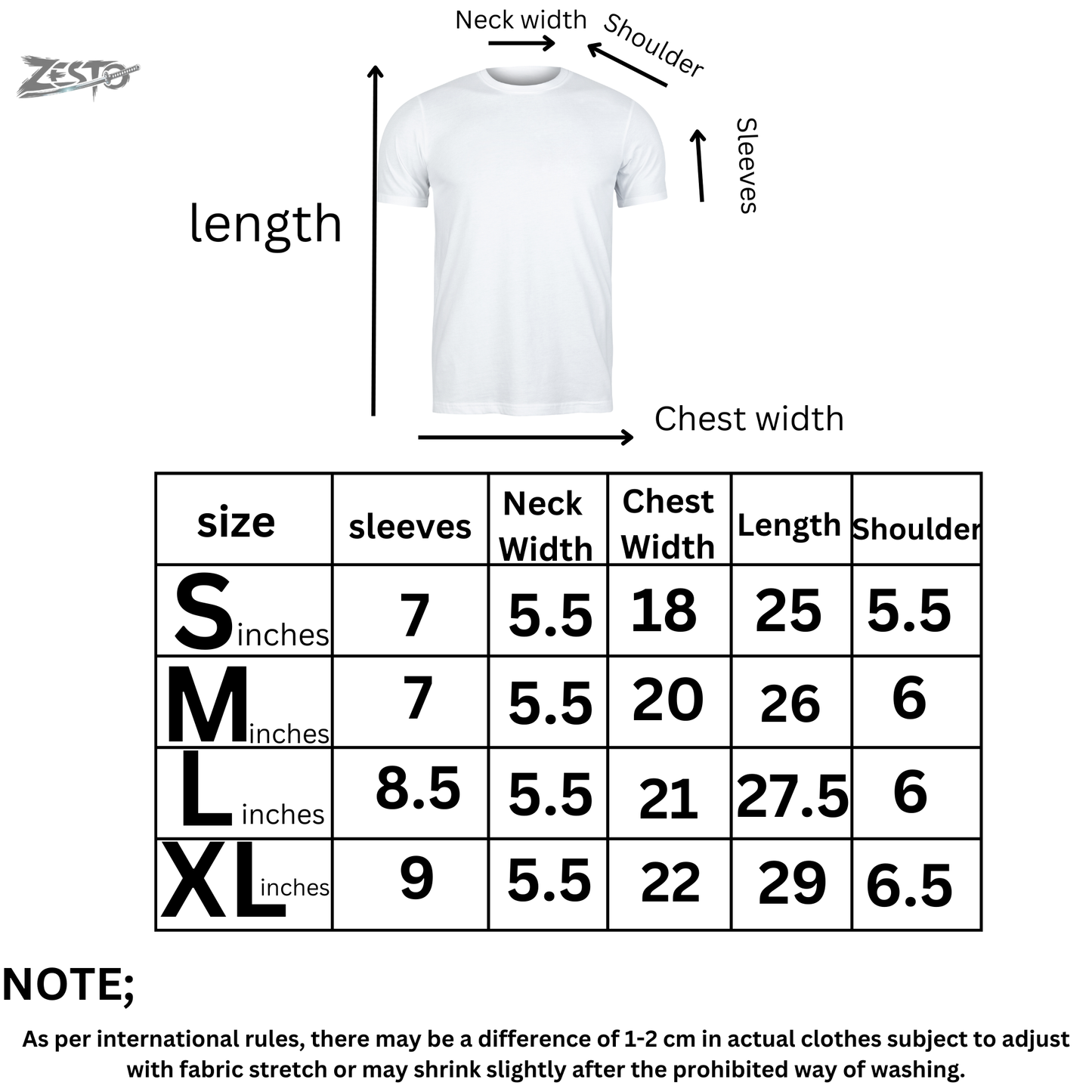 ZESTO TEE (FITTED)